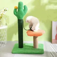 Cactus Cat Tower Scratcher Board Cat Tree Protecting Furniture Cat Tower House Toys Scraper Pet Sofa Scratching Supplices