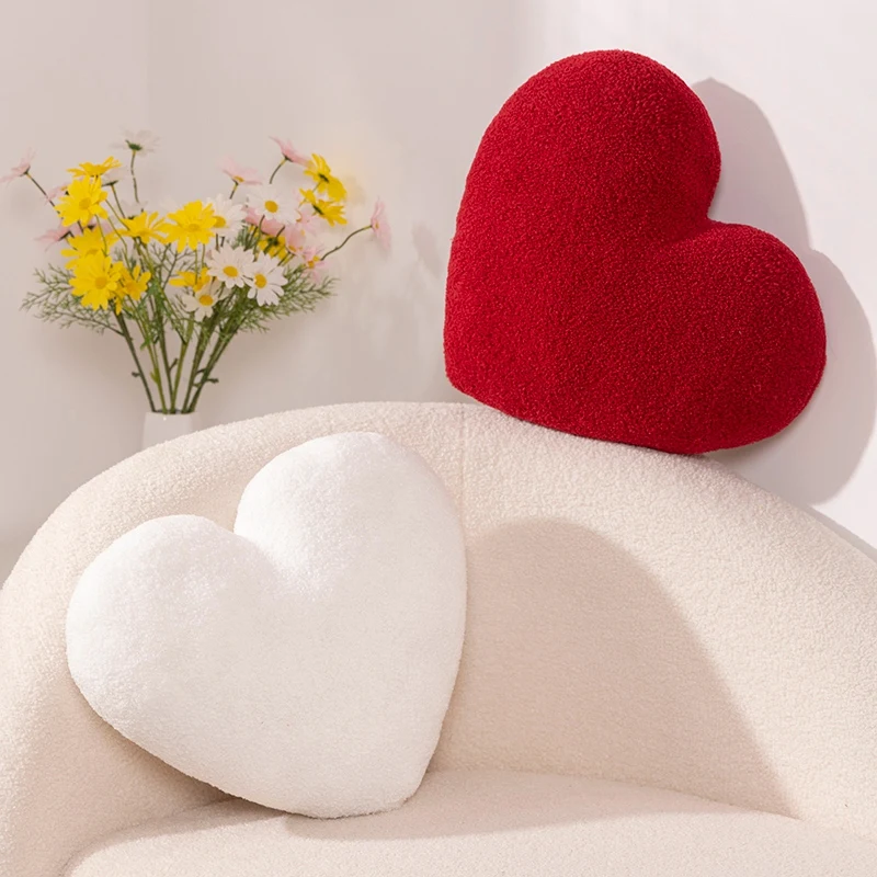 

Red Love Heart Shape Throw Pillow Cushion Stuffed Plush Doll Kids Toy Lover Gift Sofa Car Home Decor Wedding Party Decoration