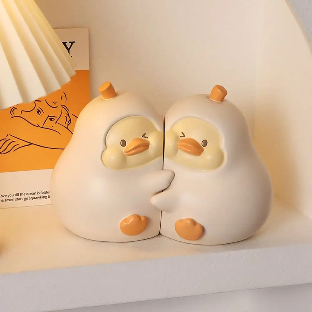 2 шт., подставка для книг в форме утки из смолы, креативный милый держатель для книг, многофункциональные современные декоративные подставки для книг для гостиной