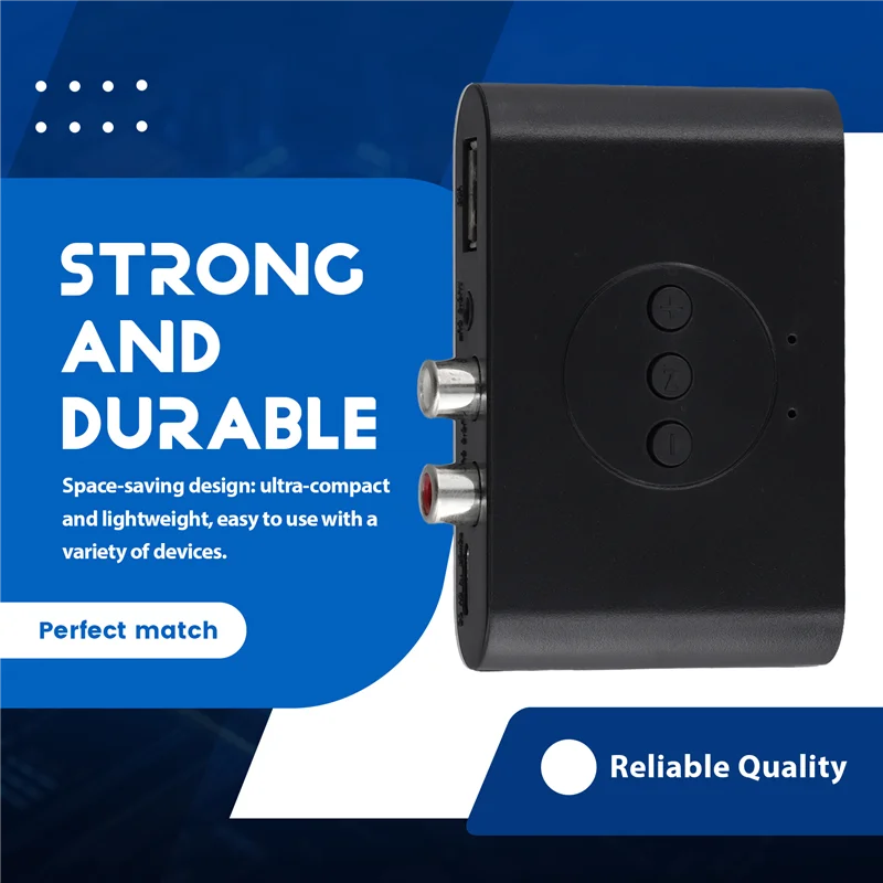 Excellent-Bluetooth 5.2 Audio Receiver RCA 3.5Mm AUX Jack Stereo Music Wireless Adapter With Mic For Car Kit Speaker Amplifier