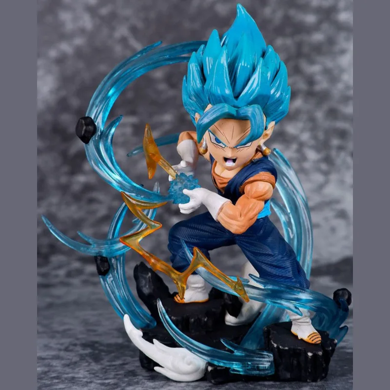 11CM Genuine Q Version Dragon Ball Z Vegeta Model Cute Mini PVC Action Figures Statue Collect Tabletop Decorating Doll Toys Gift