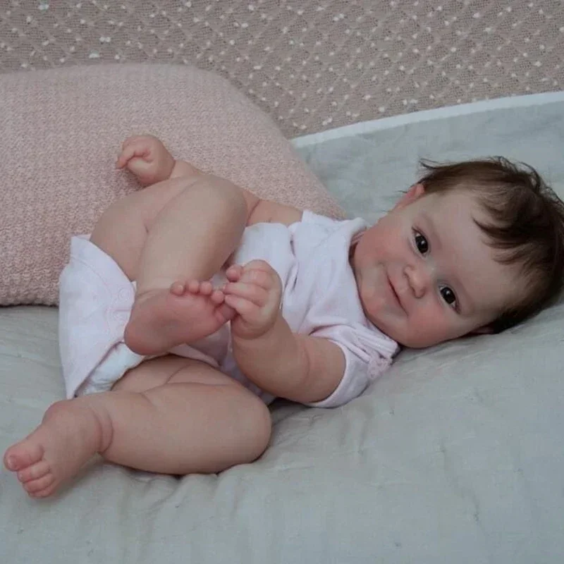 50CM Reborn Baby Doll  Maddie with Hand-Rooted Hair High Quality Handmade Art Doll