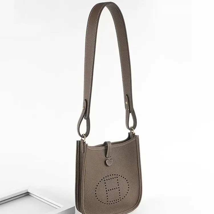 Heritage Brown Leather Shoulder Strap for  Basket Bag Ivy Lindy Elephant Grey Picotin DIY Modification Accessories