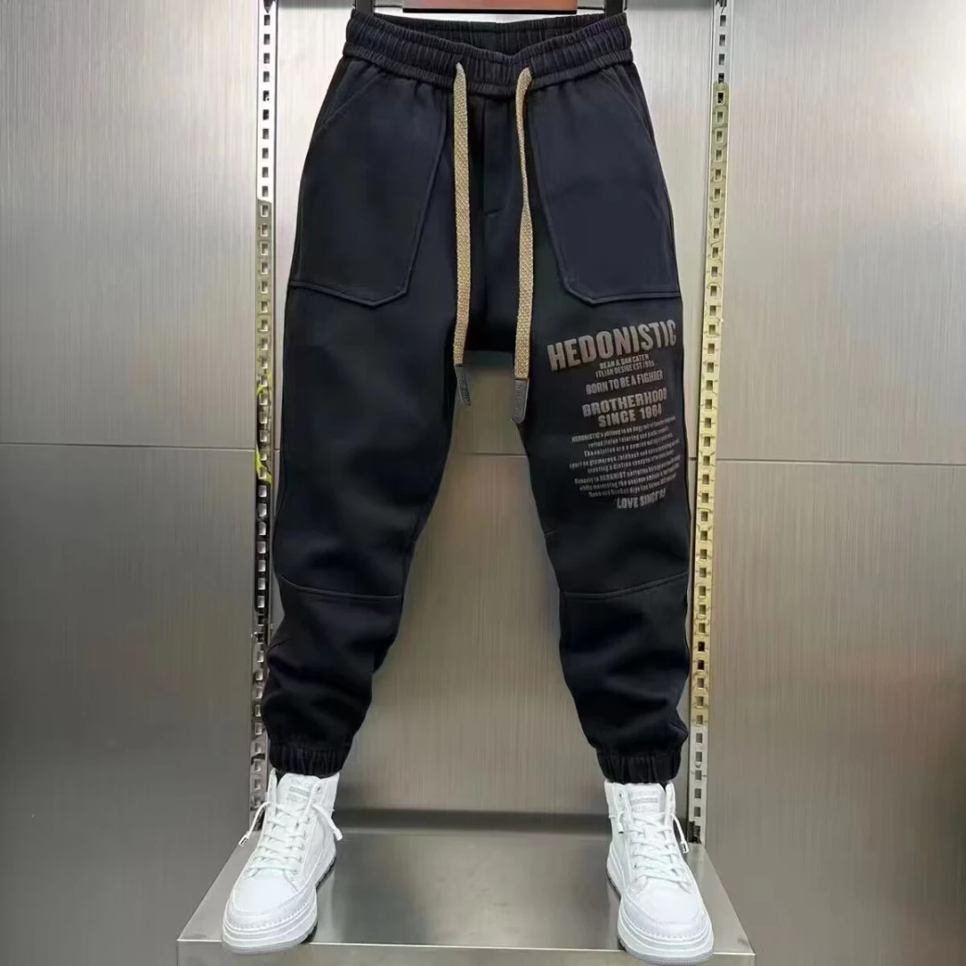 Casual Cargo Pants For Men Latest Big Pocket Harem Baggy Sweatpants Jogger Hip Hop Streetwear Y2k Pants Letter Printed Trousers