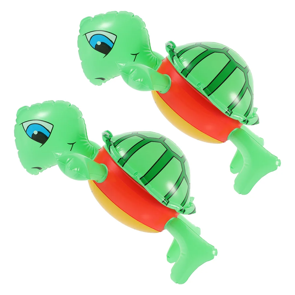 Ballons tortue gonflables en PVC, 2 pièces, jouets de couleur vive, accessoires de fête d'été, piscine, plage, plein air pour enfant