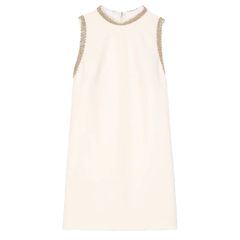 Ele blanc diamant décoré femmes Dr début du printemps série S maison nouveauté RO04034 taille haute a-ligne ort jupe