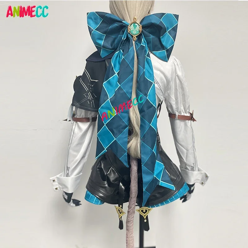 Animecc In Voorraad XS-XL Lynette Cosplay Genshin Impact Kostuum Pruik Fontaine Goochelaar Anime Game Halloween Party Outfit Voor Vrouwen