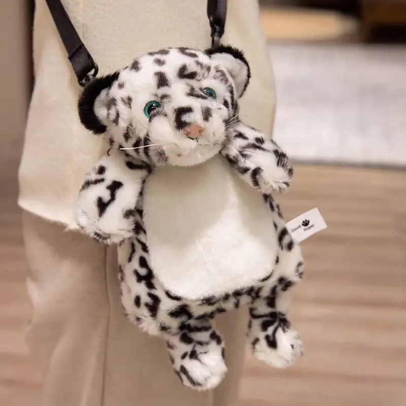 28cm Soft Cute Plush Bag Animal Style Red Panda Leopard Tiger Koala Plushies Phone Coin Purse Kawaii Hangout Bags Girl Gift