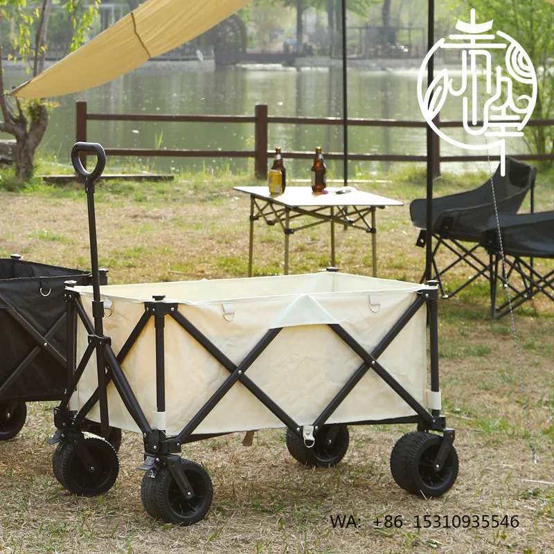 Outdoor Wagon Stroller for Children Foldable Travel Shopping Picnic Beach Camping Cart Wagon