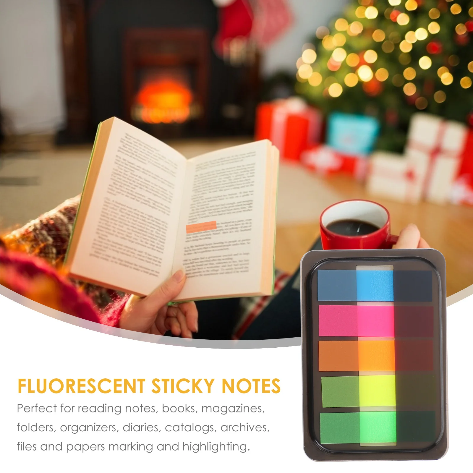 

5 Boxes Self-Adhesive Fluorescent Memo Pads for Referencing Books Presentations Meetings Travel Plan Index Tabs