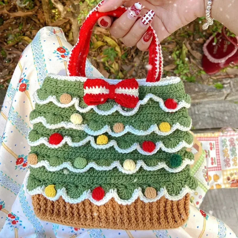 handmade-crocheted-christmas-handbag-mobile-phone-bag-storage-bag-beautiful-and-lovely-paper-towel-bag-wallet