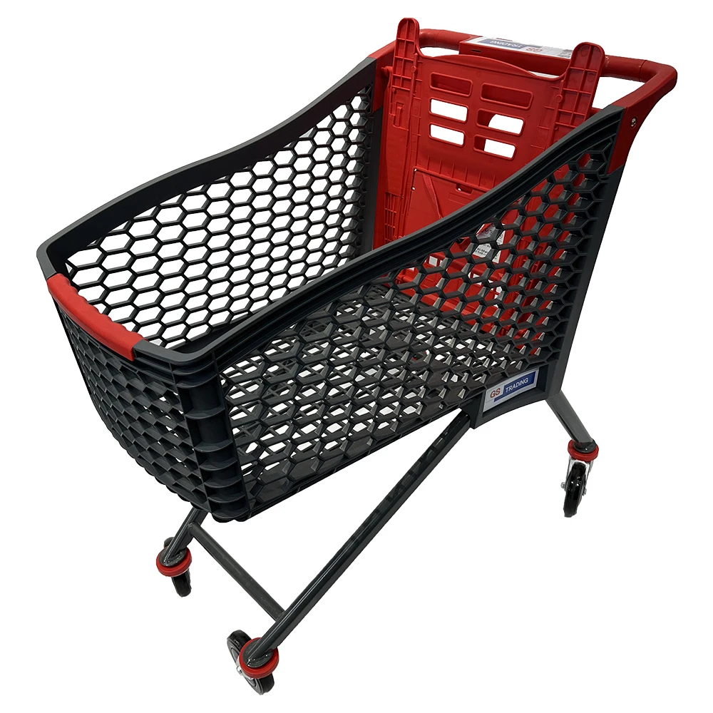 

New Design 150L Grocery Cart Supermarket Shopping Trolley With Cup Holder