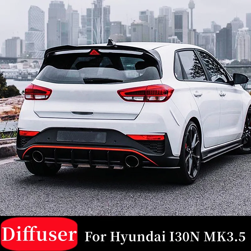 

Rear Bumper Diffuser Splitter Chin Spoiler Bodykit For 2020-2023 Hyundai I30N MK3.5 Hatchback Exterior Upgrade Accessories Parts