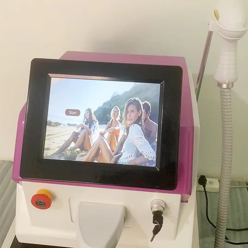 전문 808 다이오드 레이저 영구 제모기, 3 파장 레이저, 808nm, 755nm, 1064nm, 새 버전