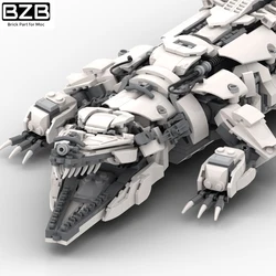 MOC Marine Life Machine Armor Crocodile Fire Salamander Reptile Building Block Building Set Children's Brick Toy Gift