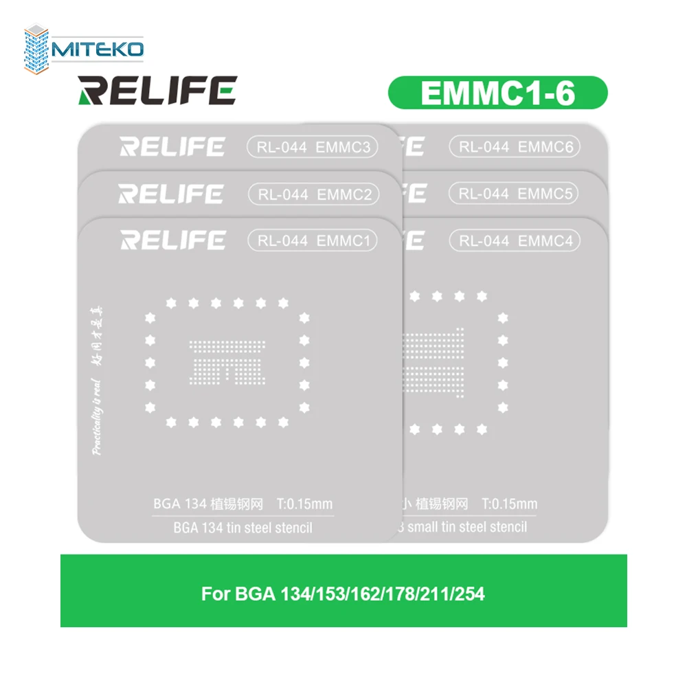 Picture 5: Relife RL-044 Series: 35-Pc High-Precision Solder Stencil Kit for Android Chip Repair