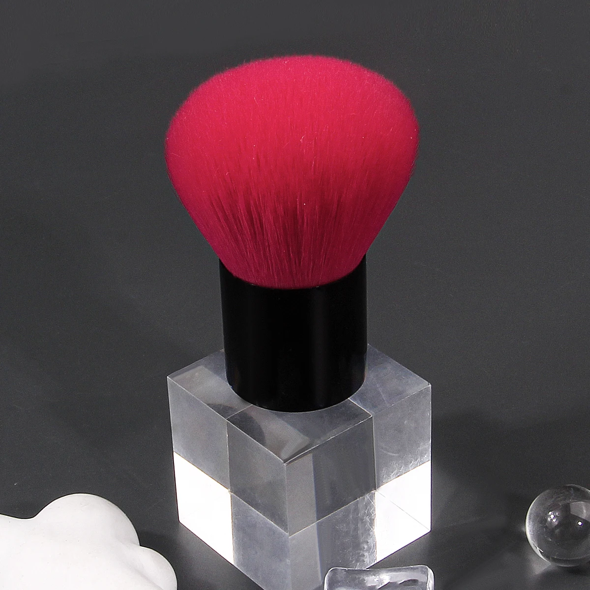 قطعة واحدة من فرشاة البودرة الناعمة على شكل فطر، فرشاة أحمر الخدود، فرشاة تشطيب، فرشاة مكياج الوجه متعددة الوظائف، أداة تجميل #1