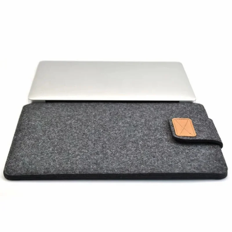 Felt Sleeve Slim Tablet Case Cover Bag for MacBooks Air Pro 11 13 15 Inch Solid Color Tablet Storage Bag