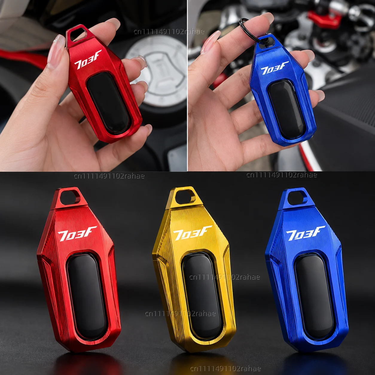 Für ZONTES 703F ADVENTURE 703 F ADV 2024 2025 2026 CNC Aluminium Motorrad Fernbedienung Elektronischer Start Schlüsselabdeckung Schlüsselanhänger Zubehör