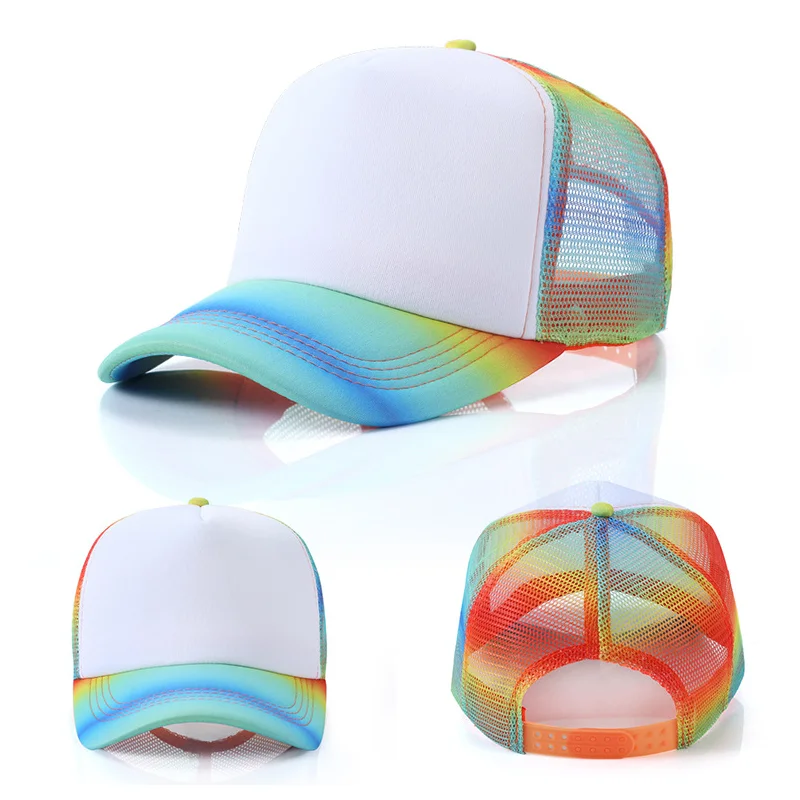 Newest Hot Sell Starry Sky Sports Caps Sublimation Blank Baseball Caps Summer Mesh Hats Adjustable Hat For Custom Printing Logo