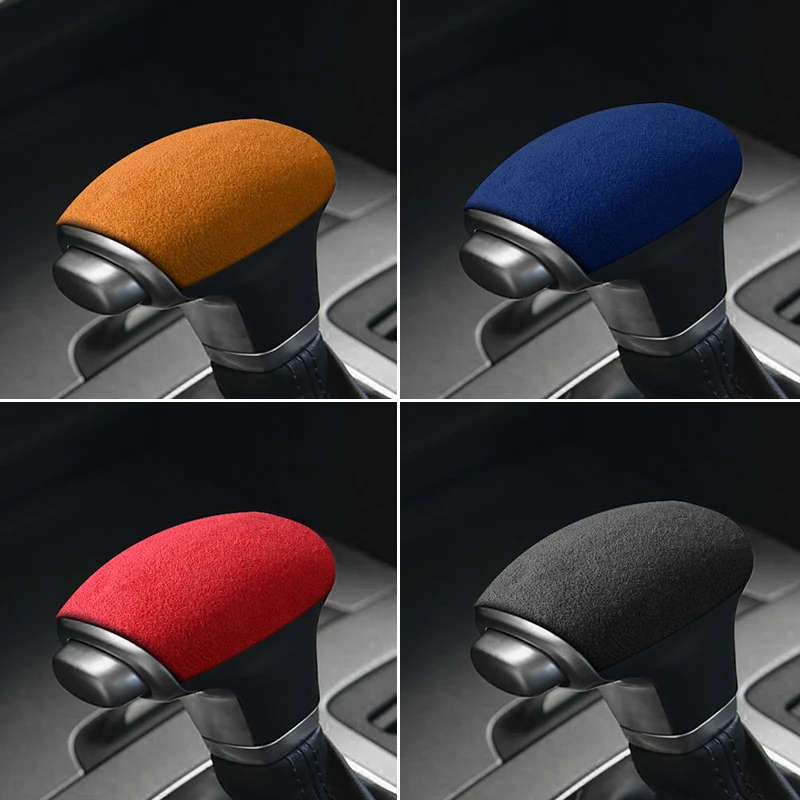 

Made of Alcantara For KIA KX5 Car Gear Shift Lever Boot Cover Protection Decorative Trim Sticker Interior Tuning Accessories