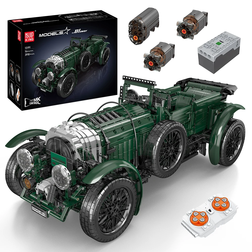 Mould King 13191 Technisches Auto-Spielzeug Ferngesteuerter Blower Vintage Baustein-Set Oldtimer Auto-Bausatz Kinder-Geschenk