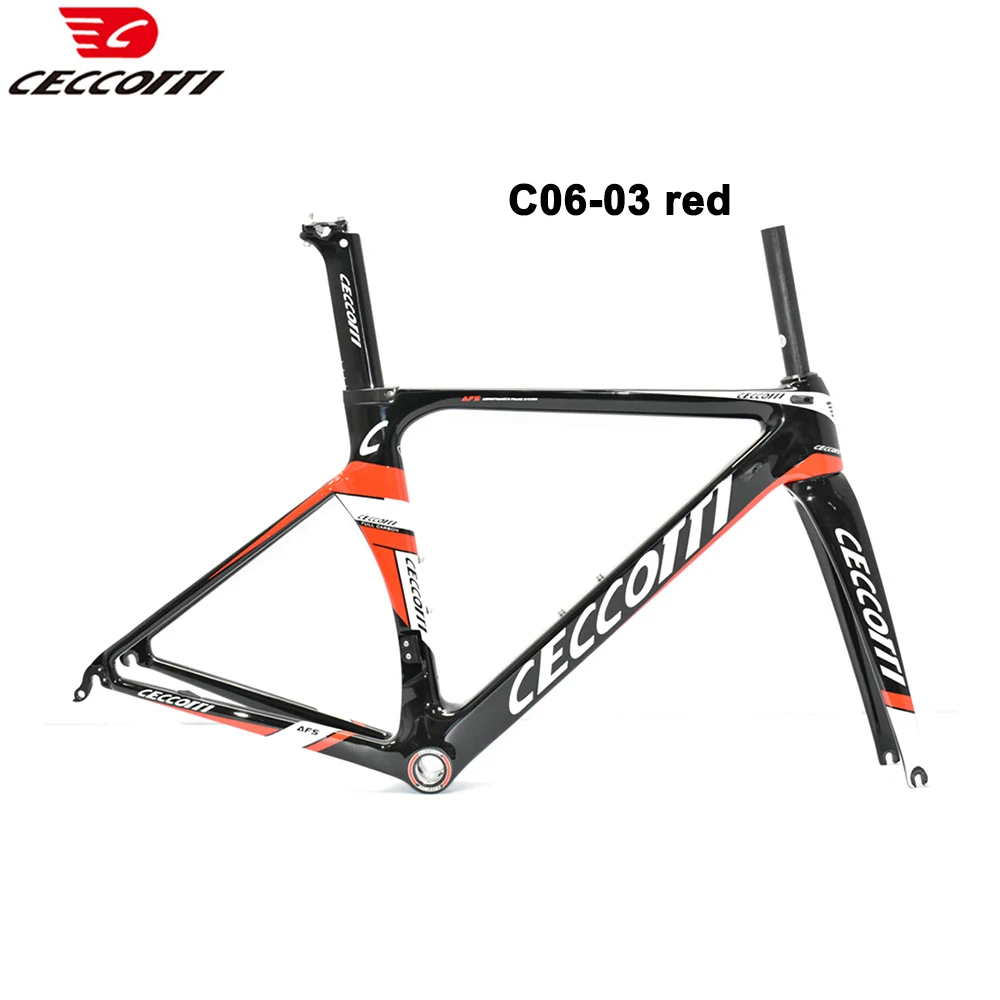 CECCOTTI-Carbon Road Bike Frame 1100G Super Light Cycling Bicycle Frameset Fit Di2 And Mechanical Racing Road Frame