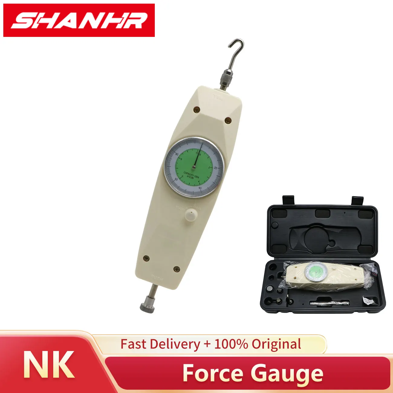 SHANHR NK Series Push Pull Tension Gauge Pointer Dynamometer Thrust Torque Tester