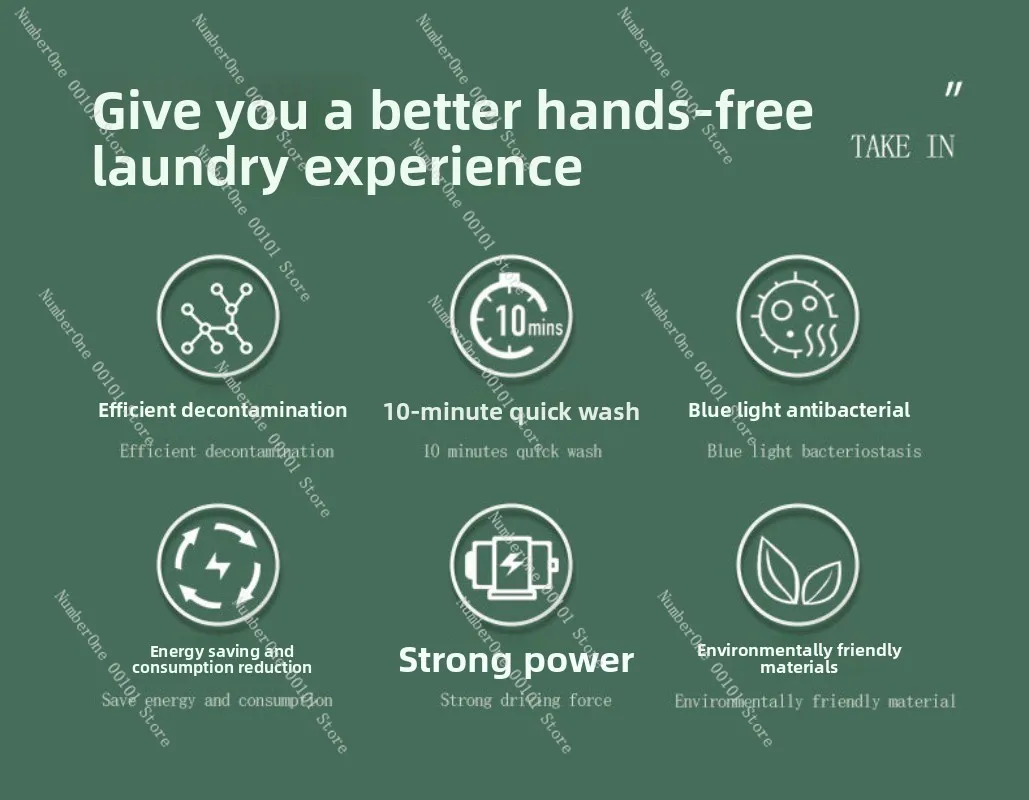 Portable automatic turbine mini washing machine for socks