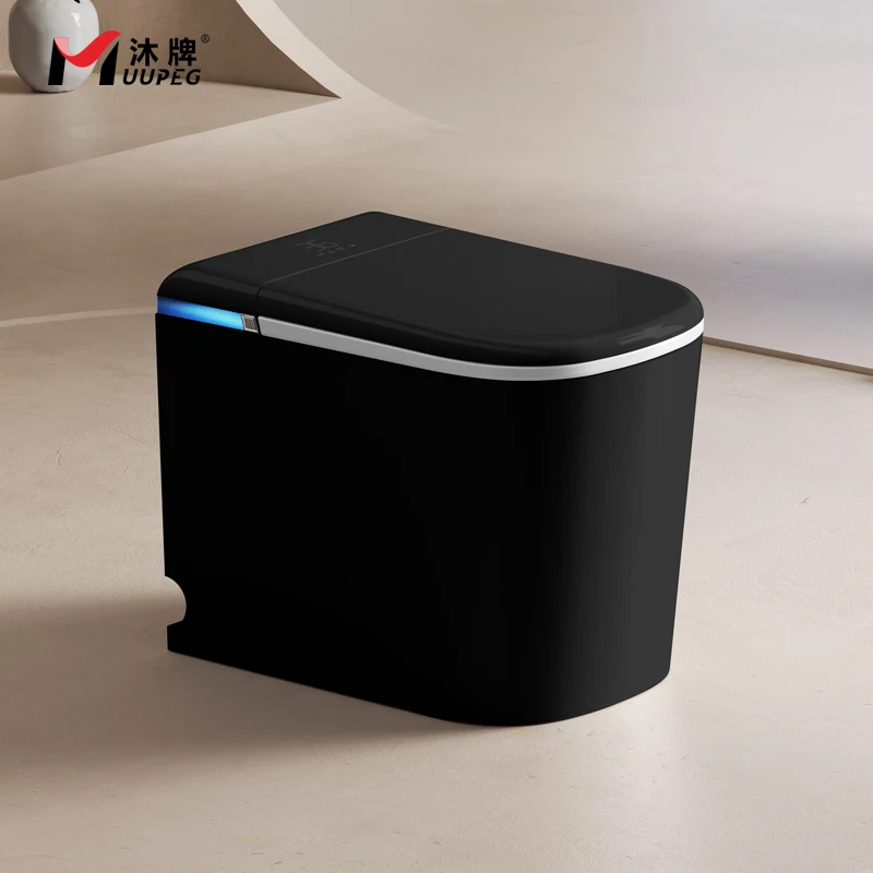 Newly Designed Intelligent Toilet Elongated 55CM Wider Seats Colorful Black Smart Bidet Remote Control Seat Heating S-Trap Space