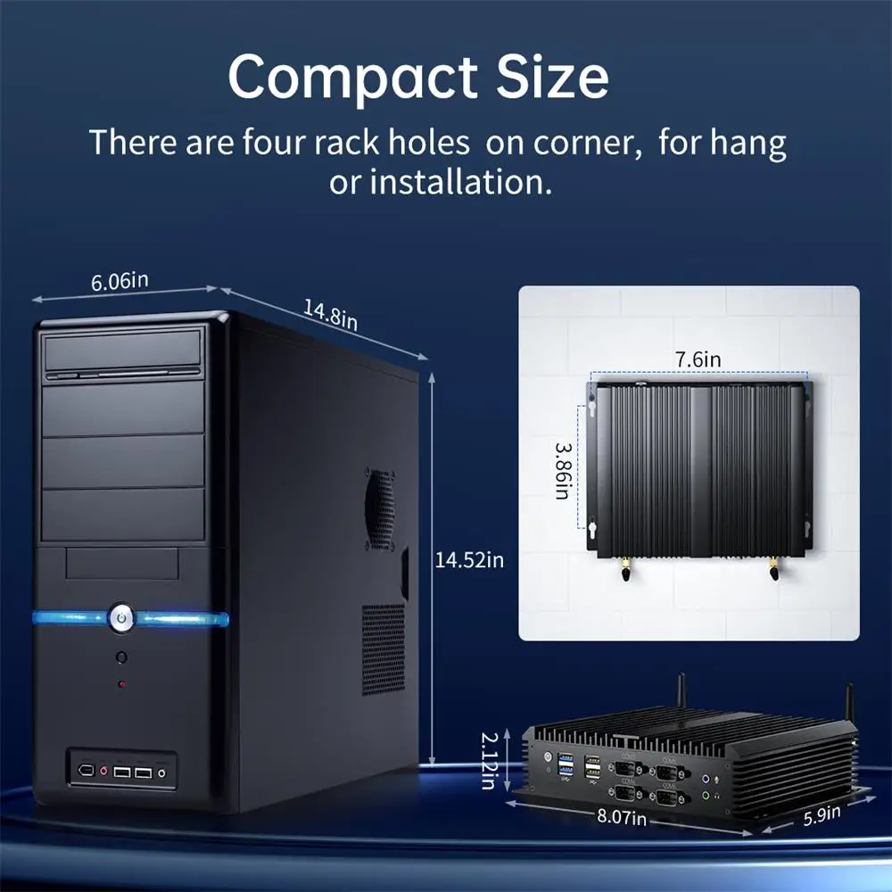 Msecore Fanless Mini PC Computer Gaming MK800 Intel Core i7 1165G7 CPU Windows 11 DDR4 MSATA SSD Desktop Computer