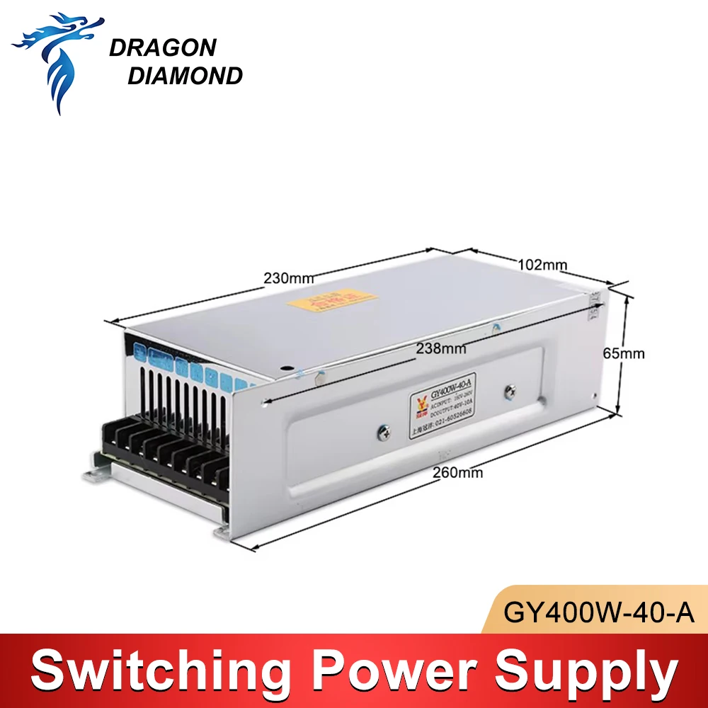 

GY400W-40-A Switching Power Supply 40V 46V 460W Nema 23 Stepper Motor Power Supply Drive CNC Laser Engraving And Cutting Machine