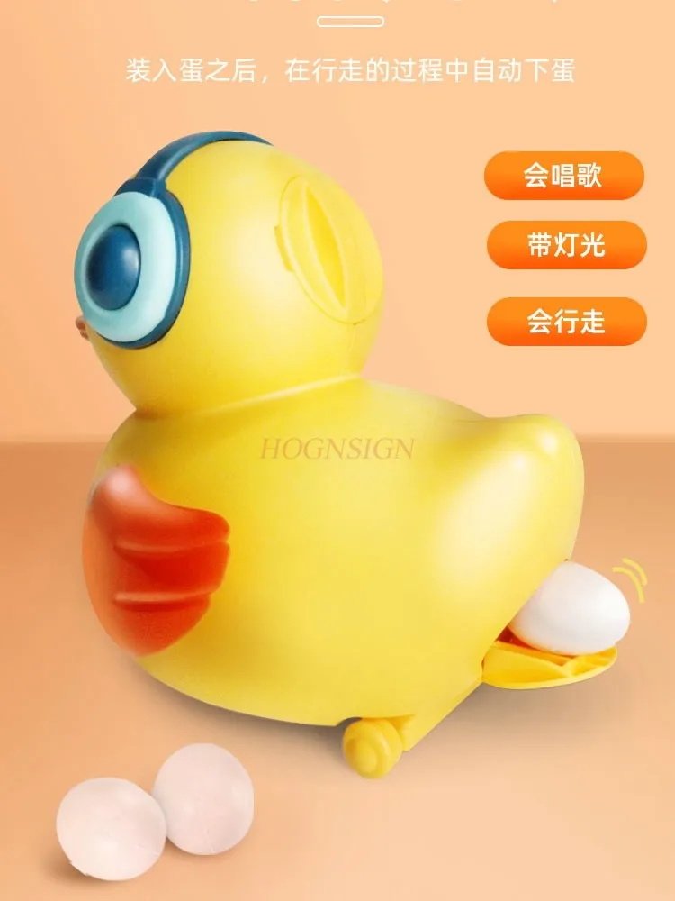 Egglaying Little Yellow Duck Baby Toy per bambini di 1-3 anni prima educazione e Puzzle