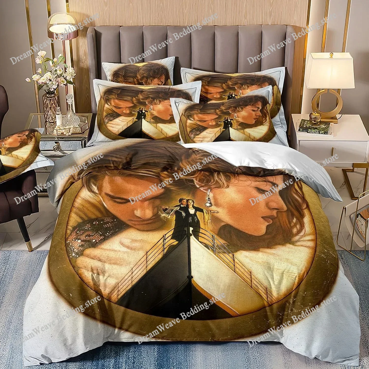 Titanic Ship Ocean Bedding Set 3D Printing Children Duvet Cover Pillowcase Boys Girls Bedroom Double Queen King Quilt Bed Set519