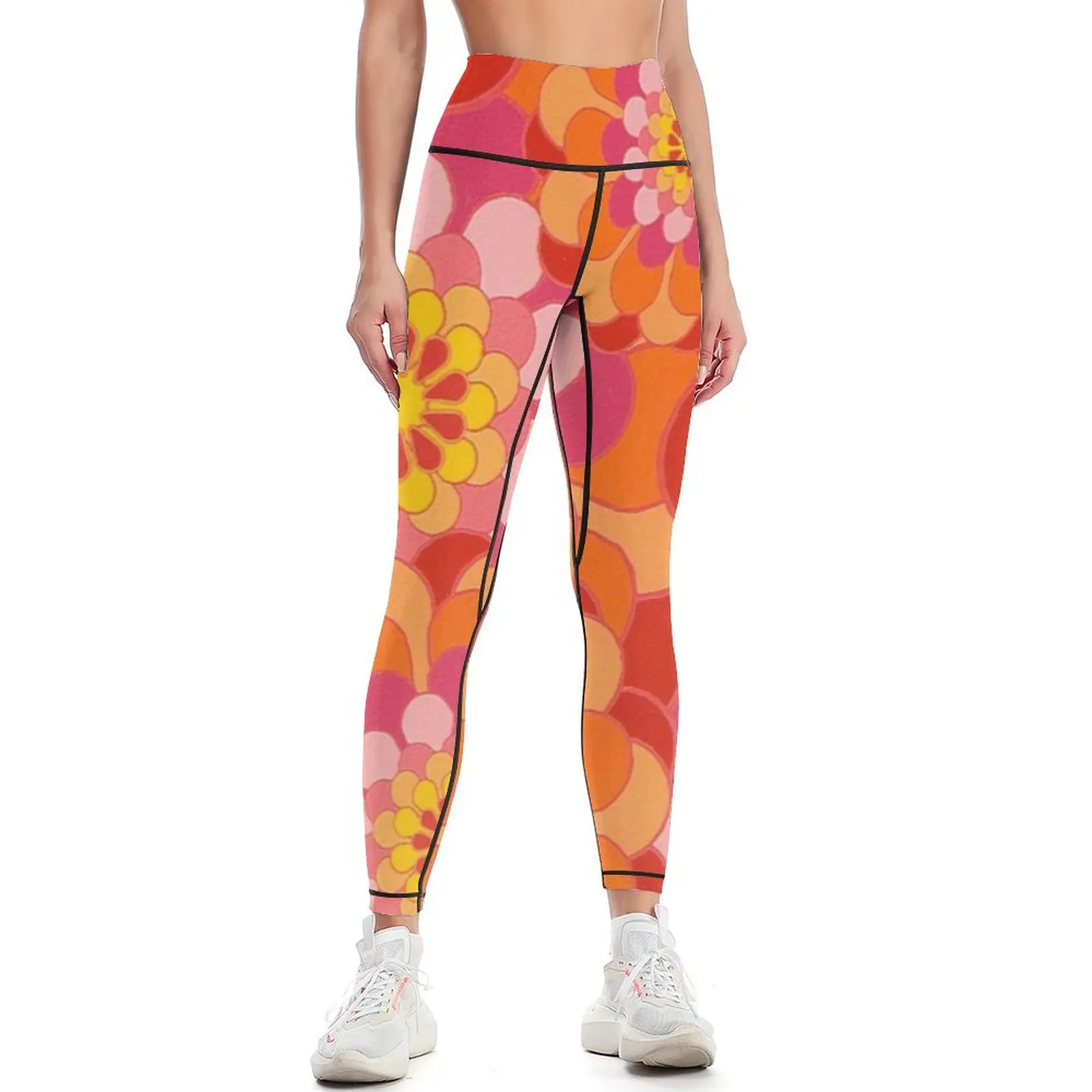 Flower Power 60s, baby! Conjunto de Leggings de Fitness Feminino, Ginásio Sports Leggings, Mulheres