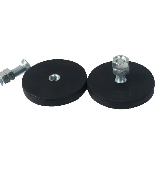 Neodymium rubber coated car roof pot magnet/magnetic chuck with rubber jacket