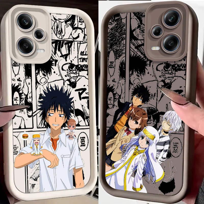 A Certain Magical Index Anime Eye Ladder For Xiaomi Redmi Note 13 12 12C 11 11S 10 10C 10A 9C 9A Pro 5G Soft Phone Case