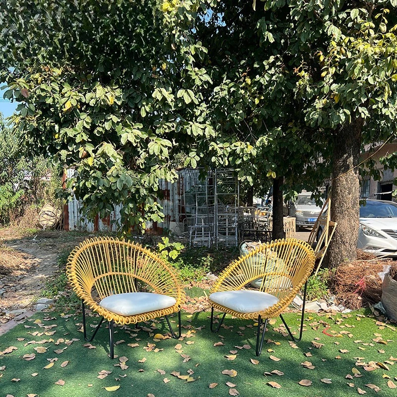 

Rattan sofa courtyard terrace garden lazy rattan chair household rope indoor and outdoor furniture