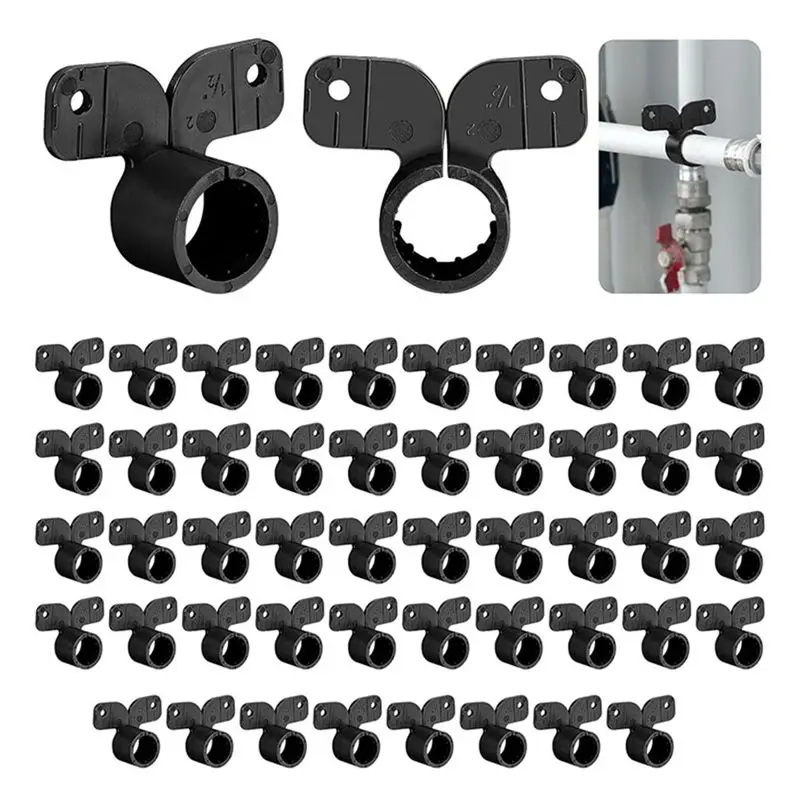 CMHI-For Pex Tubing Pipe Support 50 Pcs Suspension Pipe Clamps Butterfly Style For Pex,Copper Cpvc 1/2 Inch
