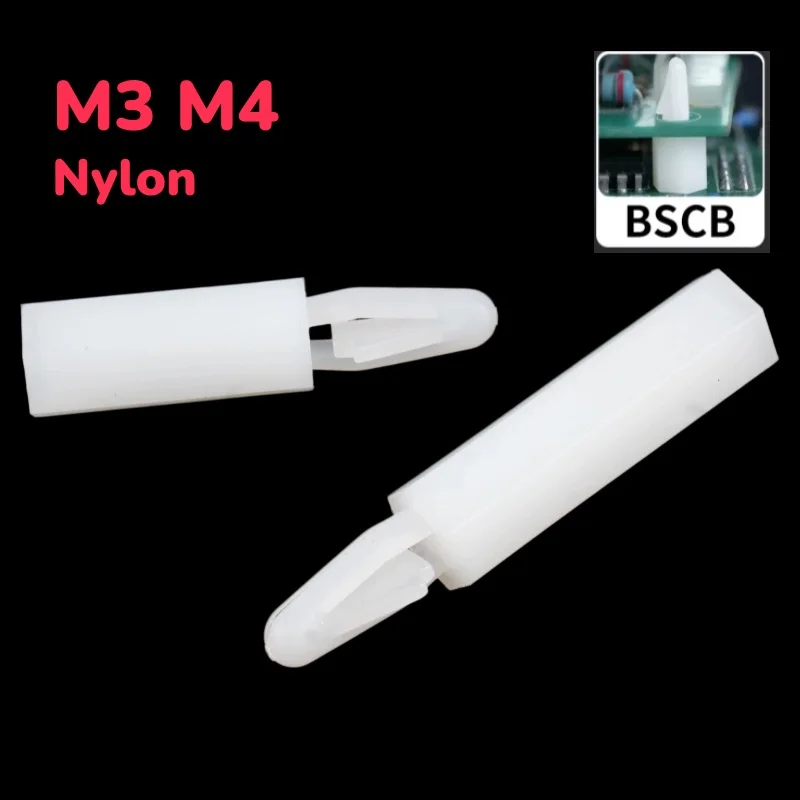 Leijiu White Nylon Spacing Screw For Pcb Board Thickness Of 1.0-1.8mm Fixed Standoff Spacer Pillar With Female Thread M3 M4