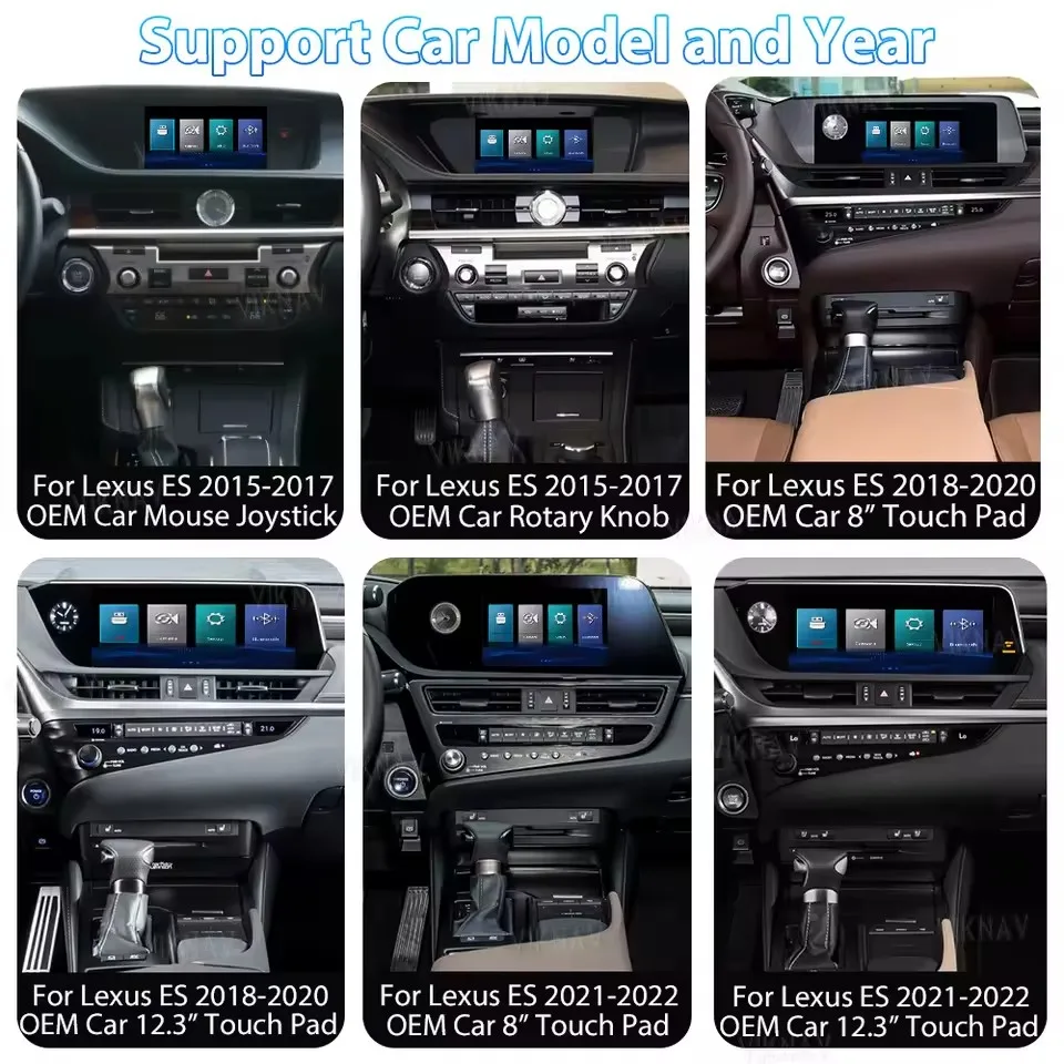 Linux Interface Box for Lexus ES 2015 -2022 Wireless CarPlay Decoder Android Auto GPS Navigation Original Car Radio Screen
