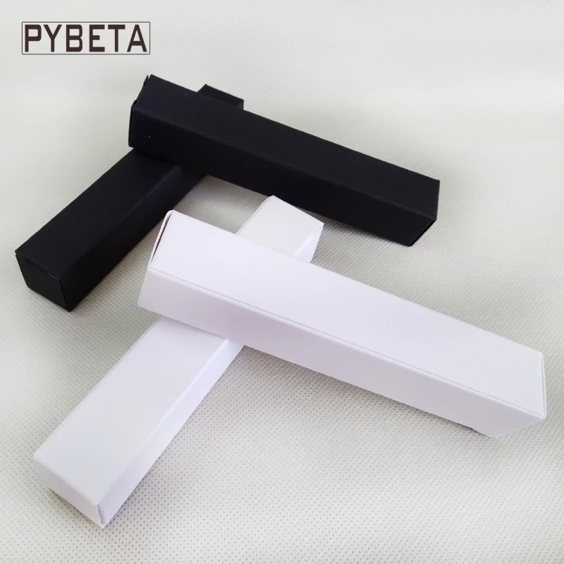 100pcs/lot- 2*2*12cm White Black Paper Box for Essential Oil Perfume sample Lipstick Stroage Boxes Craft Gift boxes valve tubes