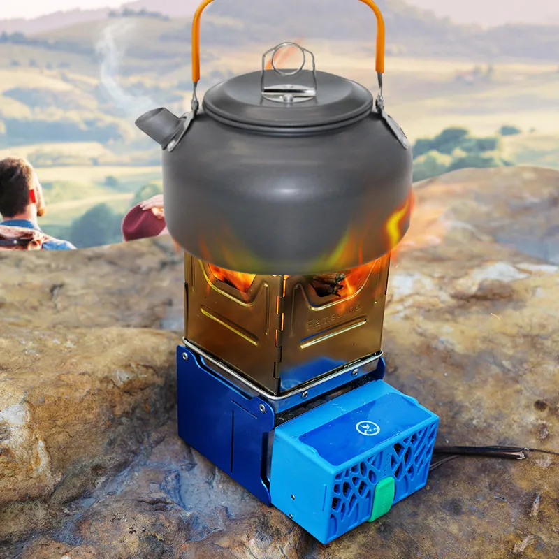 Outdoor Hiking Environmental 304 Stainless Steel Intelligent Wind Control Portable Foldable Mini Camping Stove