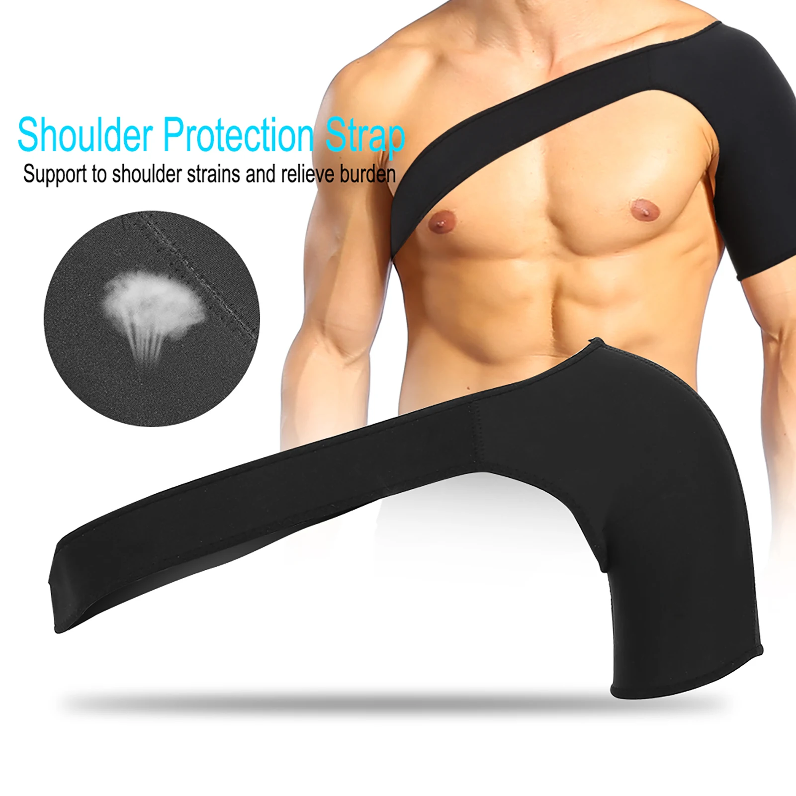 Shoulder Support Strap Adjustable Shoulder Support Brace Keep Warm Injuries Pain Arm Protection Adjustable Gym Sport