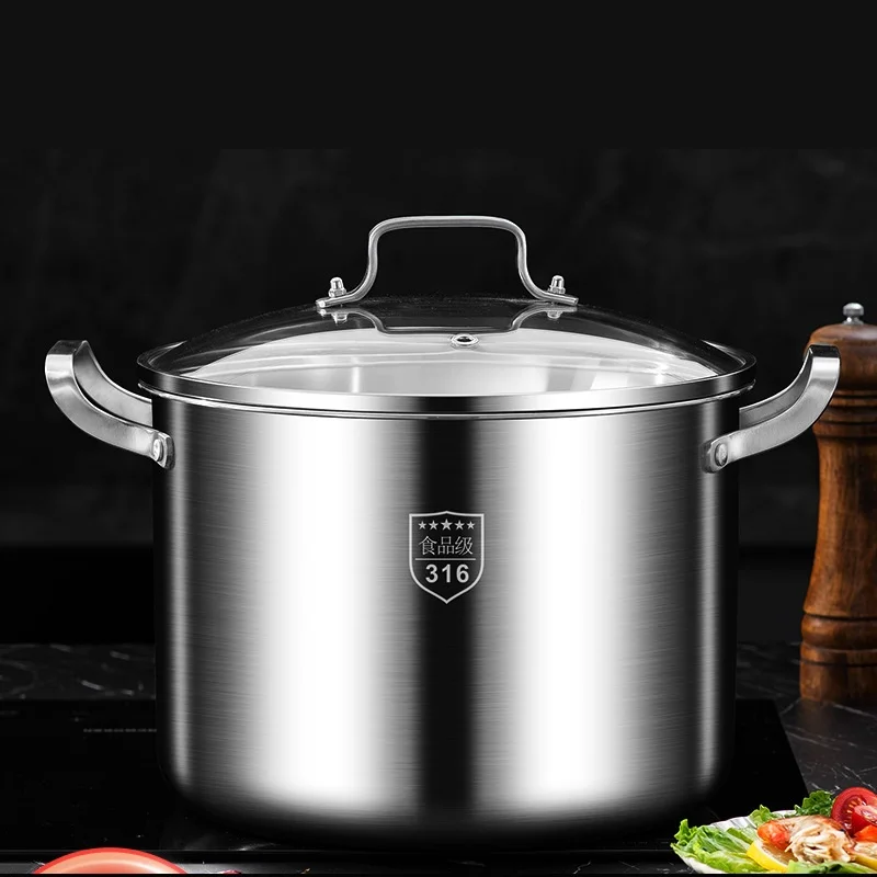 

316 stainless steel stock pot integral forming thickened chicken pot