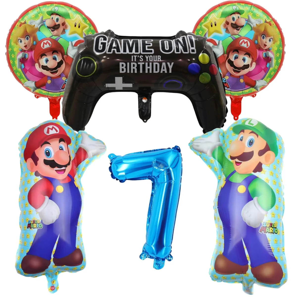 NONE Cartoon Marios Ballon Geburtstag Party Liefert Einweg Geschirr Set Hintergrund Banner Hut Baby Dusche Tasse Teller Servietten 9