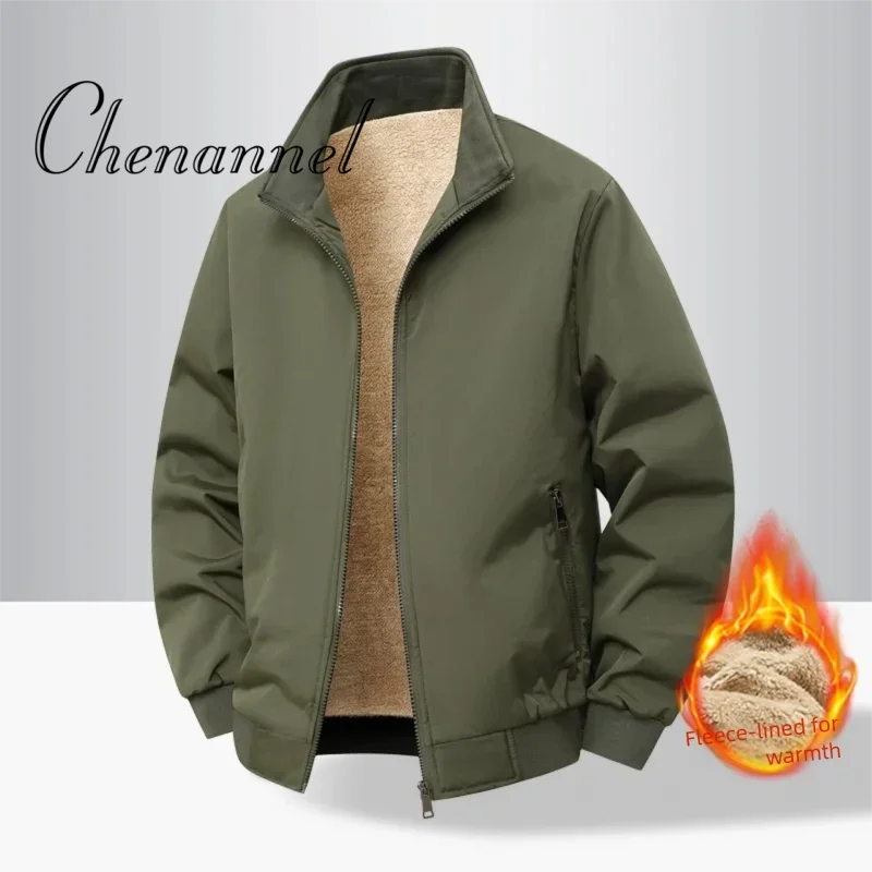 الشتاء الرجال جلد الخراف سترة مبطنة بالقطن معطف مبطّن بالقطن التلبيب سترة مبطنة بالقطن وسترة سميكة دافئة