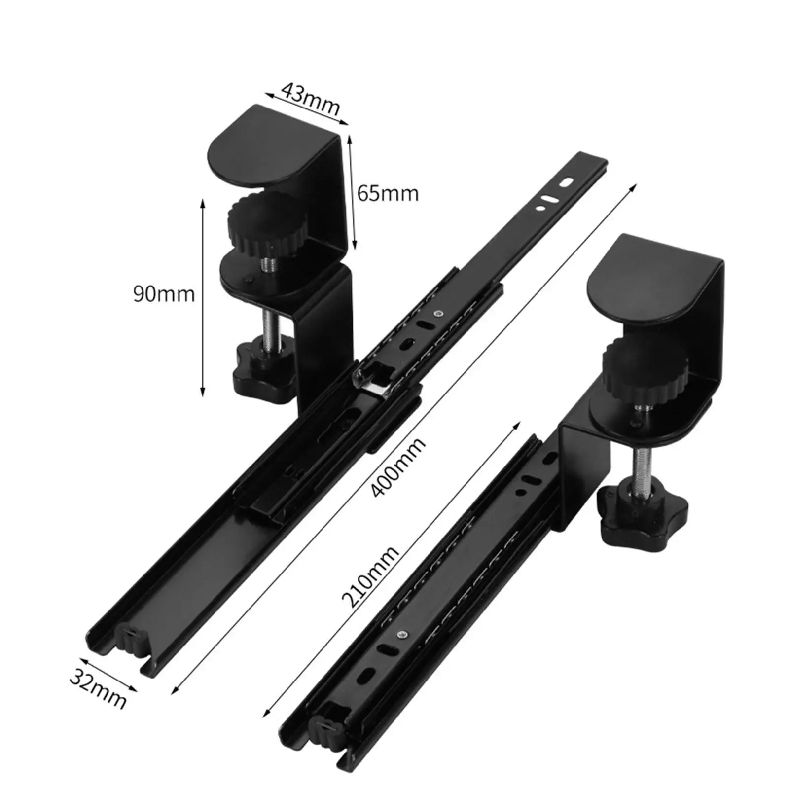 under Desk Slide Out Sliding Keyboard Shelf Multipurpose DIY Computer Keyboard Tray for Office Computer Desk Typing Home Mouse