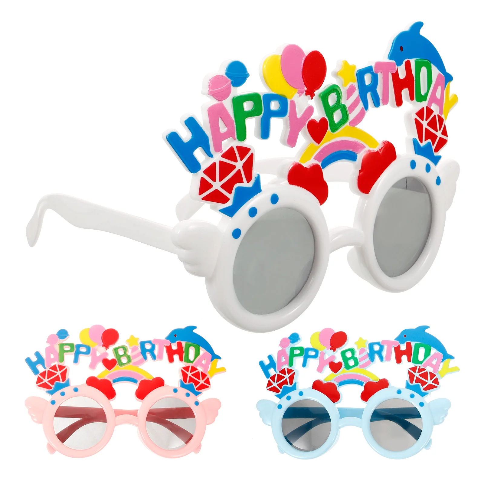 

3 Pcs Eyeglasses Party Decoration Birthday Cool Photo Booth Props Decorate Funny Sunglasses