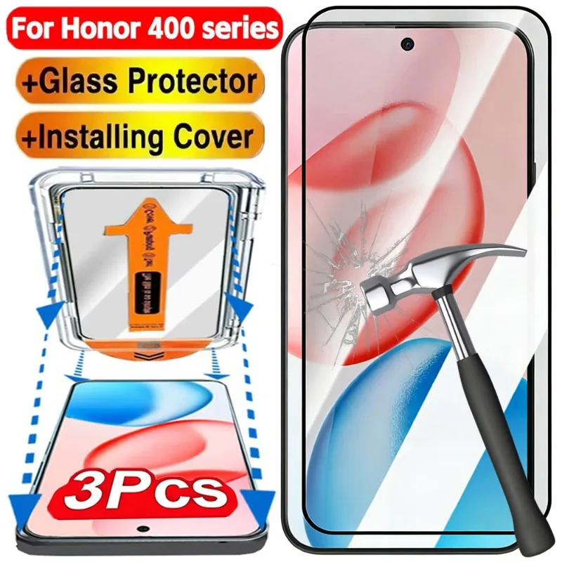 

3/2/1PCS One-click Tempered Glass with Easy Installation Kit for Huawei Honor 400 400Lite 400Pro Anti-scratch Screen Protectors
